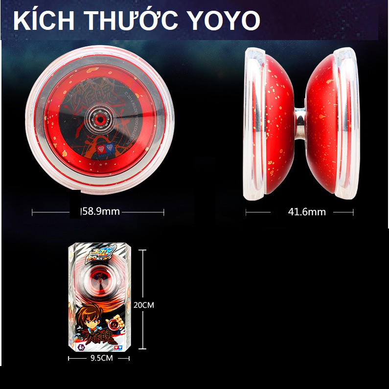 Yoyo con quay Thần Hổ Lửa cao cấp bằng nhựa Hãng Auldey đồ chơi Tuyệt đỉnh Yoyo cho trẻ em út up hư