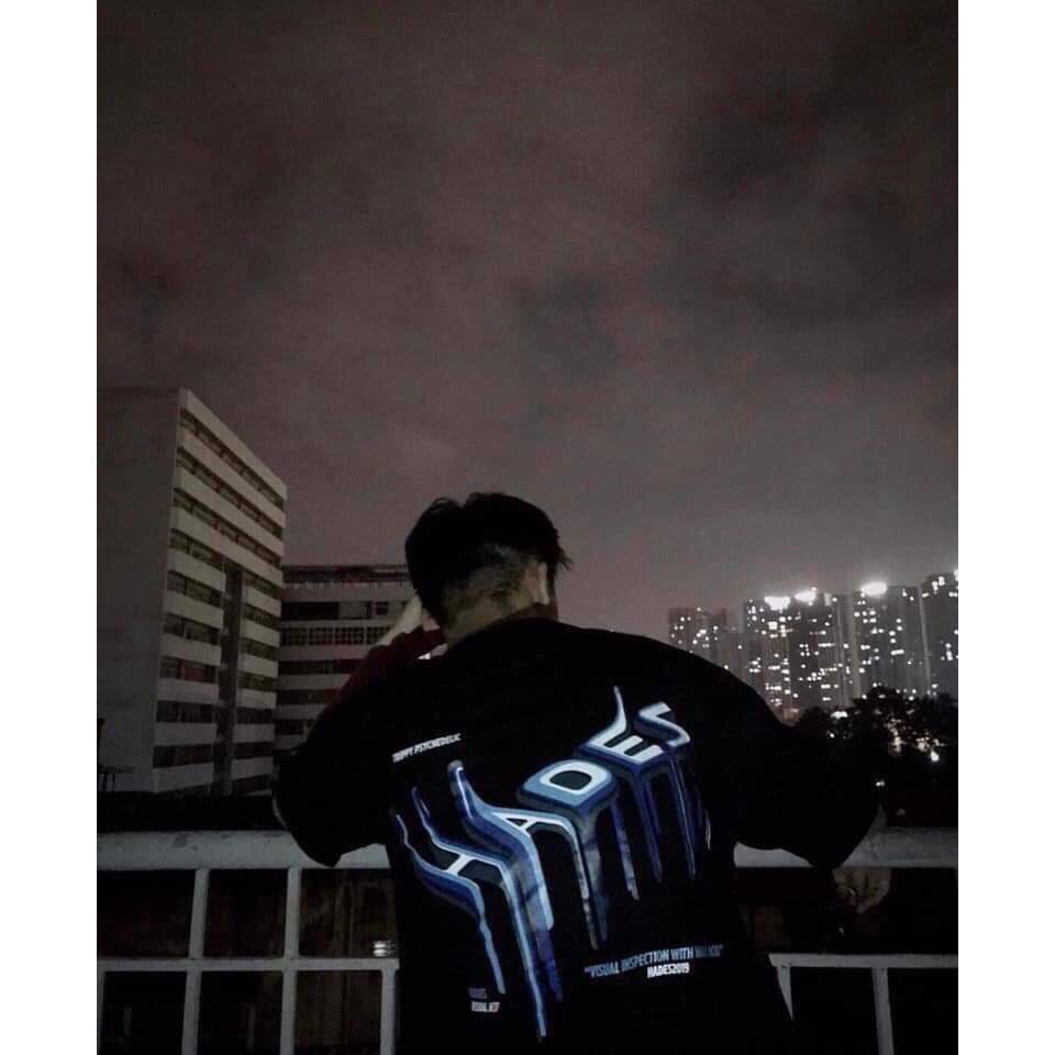 Áo thun in tay lỡ form rộng In Hades Giọt Nước Unisex  Unisex - Ulzzang mặc cặp