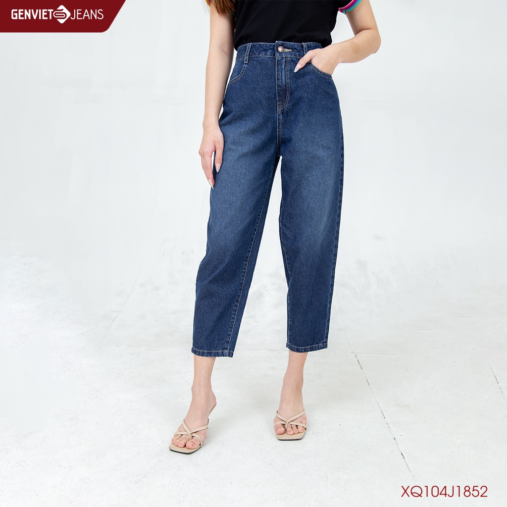 Quần Dài Jeans Baggy Fit Nữ GENVIET XQ104J1852