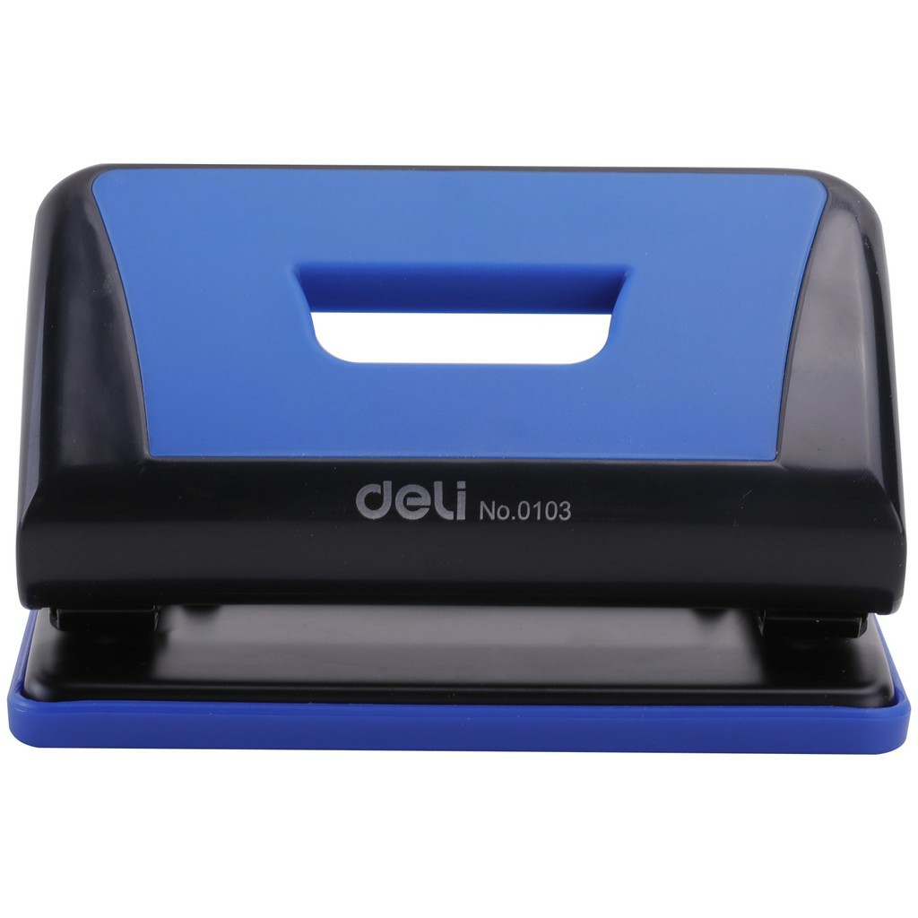 Máy đục lỗ 10 tờ Deli - Xanh dương/ Đỏ/ Ghi xám - 1 cái E0103