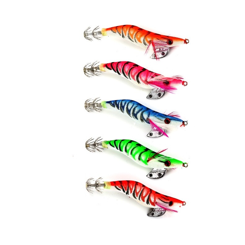 Set 5 Mồi Câu Cá Giả Hình Tôm 2.0 2 Cái# 2.5# 3.0# Mồi Câu Cá 3D Phát Sáng Độc Đáo