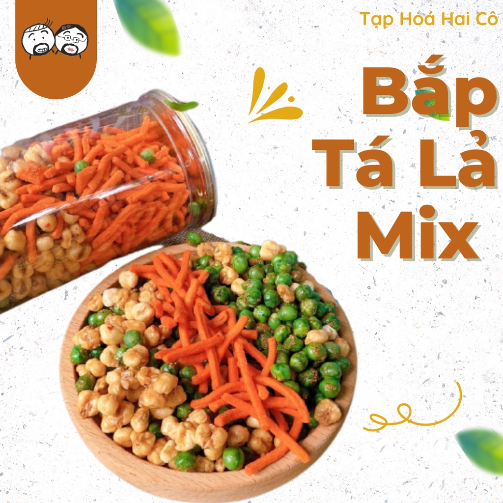 BẮP TÁ LẢ MIX 3 VỊ - Đậu Hà Lan mix bimbim và bắp đầy hủ pet ăn vặt đầy ú ụ