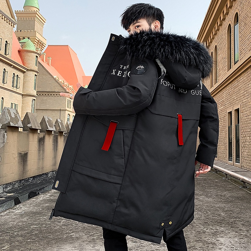 Áo phao nam mũ lông dáng dài siêu dày siêu ấm áo đại hàn phong cách hàn quốc buycheapmore
