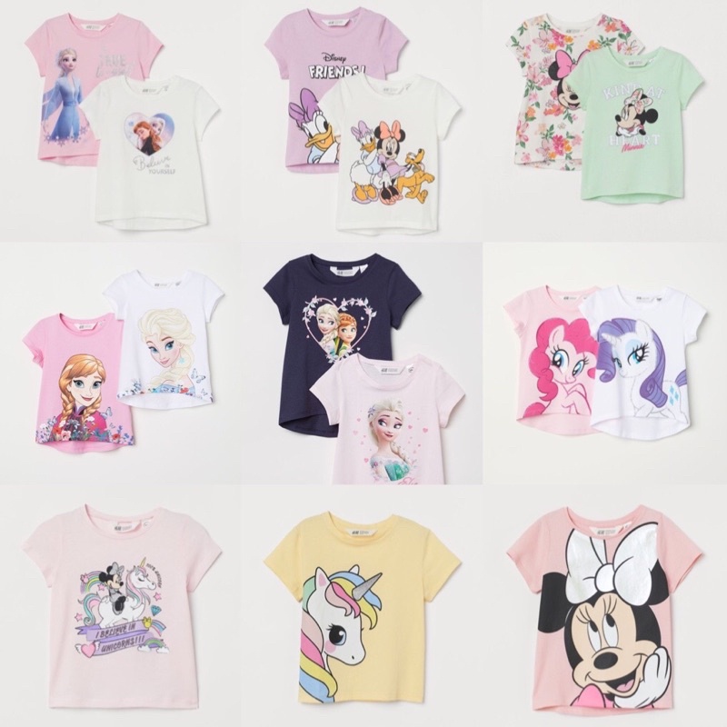 Áo thun cotton hàng HM xuất xịn mềm mát hoạ tiết sắc nét cho bé từ 18 tháng đến 10 tuổi