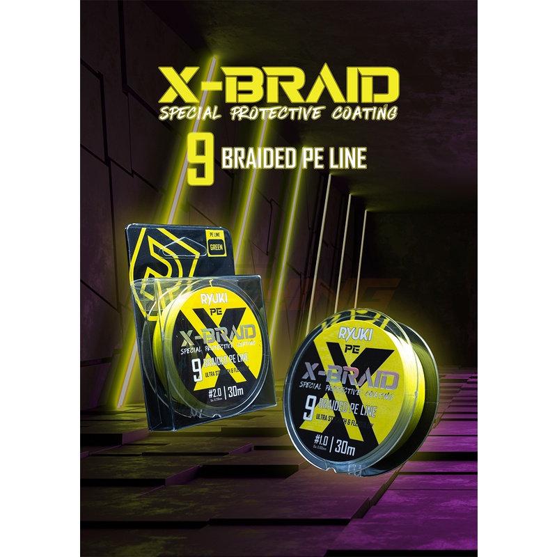 Dây Câu RYUKI PE 9X – Braid - Thẻo Câu đơn, đài