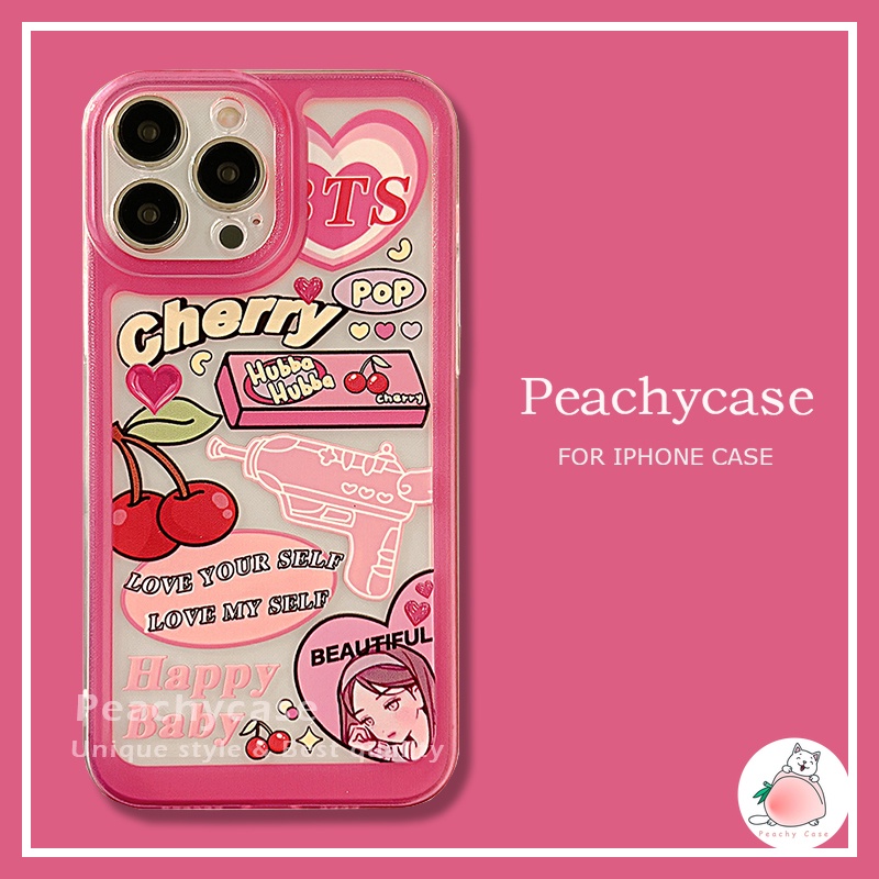 Ốp Điện Thoại TPU Mềm Chống Sốc Hình Cô Gái Và Hoa Anh Đào Cho iPhone 13 Mini 12 Pro Max 11 Xr Xs Max X 7 8 Plus 12mini