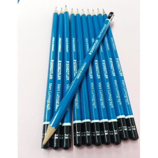 1 bút chì Đức 2B màu xanh
