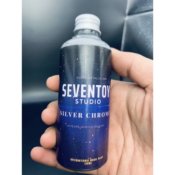 Sơn pha sẵn mô hình màu bạc sáng silver chorme hãng Seventoy Studio
