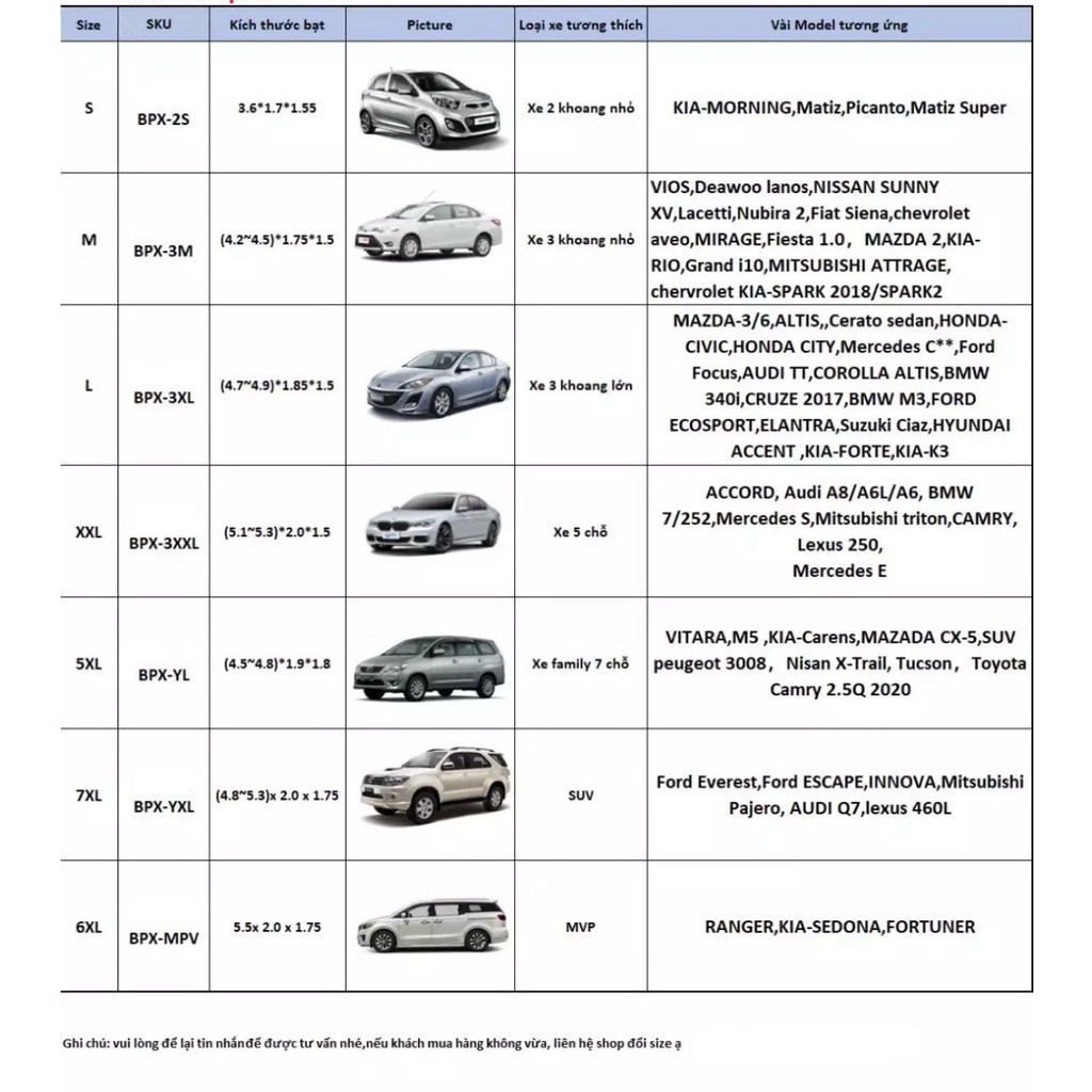 Bạt Phủ xe Ô Tô, Bạt phủ xe hơi - áo trùm che phủ xe hơi nhôm bạc 4 chỗ đến 7 chỗ, chống nóng mưa xước chống nước z