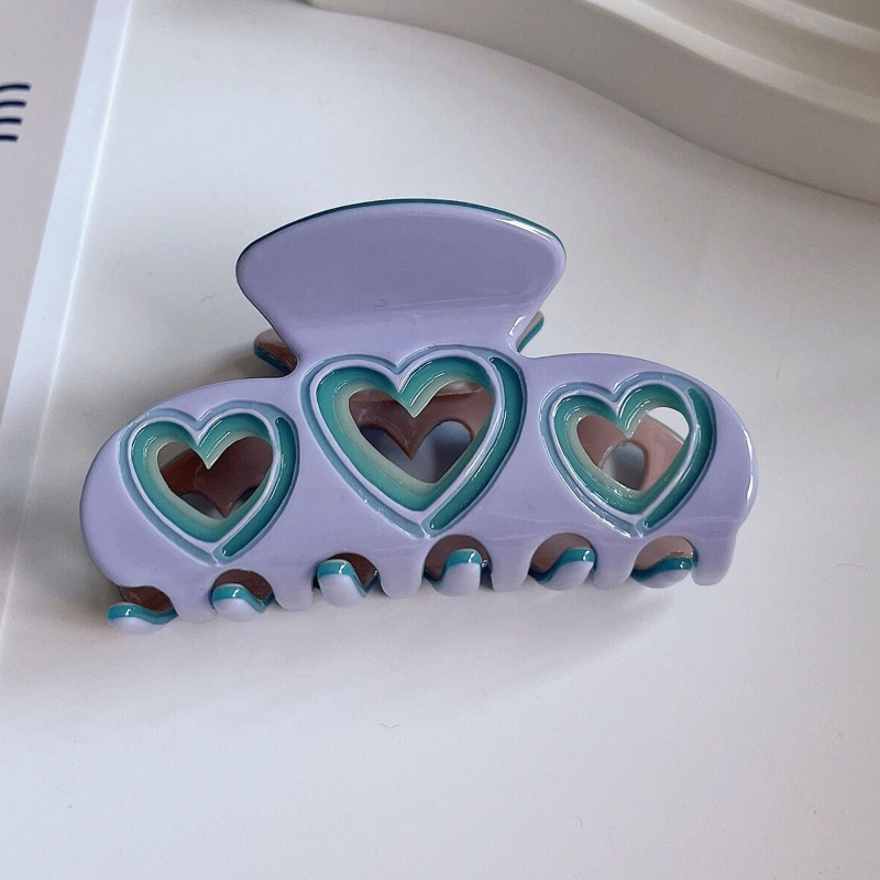 Kẹp Tóc Càng Cua Dày Dặn Hình Trái Tim Cho Nữ