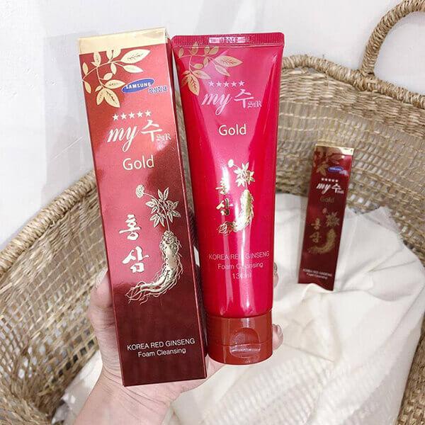 Sữa Rửa Mặt Hồng Sâm Đỏ My Gold Korea Red Ginseng Foam Cleansing 130ml