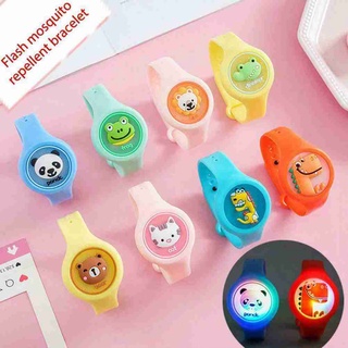 Cute Cartoon Luminous Mosquito Repellent Love Watch Mosquito Repellent Bracelet with LED light luminous children's toy watch as a gift for children