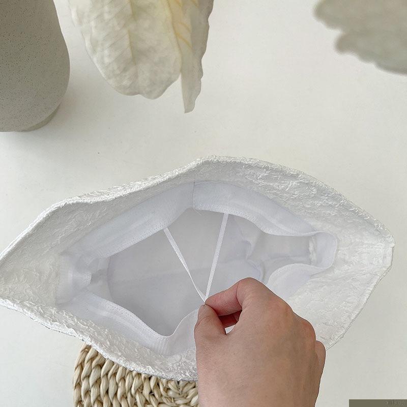 Mũ bucket phối ren màu sắc nhã nhặn thời trang thanh lịch dành cho nữ