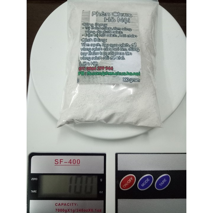 Bột Phèn Chua Hà Nội trị hôi nách, hôi chân túi 100 Gram