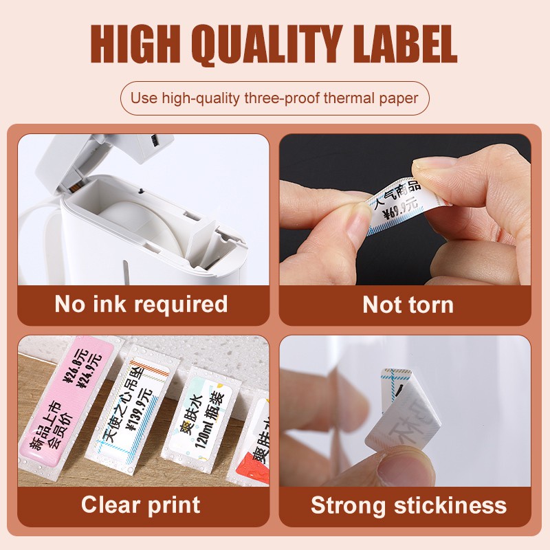 Cuộn Nhãn Giấy In Nhiệt Chống Nước NIIMBOT D11 Cho Máy In Nhiệt Đồ Chơi Trẻ Em