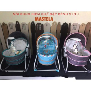 FREE SHIP !!! Nôi Rung Kiêm Ghế Bập Bênh 5 Trong 1 Mastela