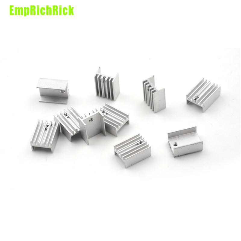 Set 10 Miếng Tản Nhiệt Bằng Nhôm Cho Bán Dẫn To-220 Transistor 20x15 X 10mm 0 0 0 0 0 0 0 0