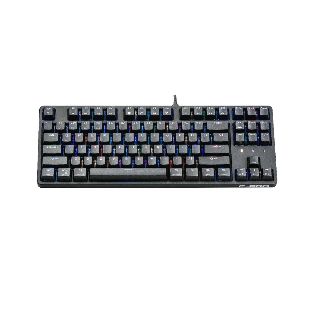 Bàn phím cơ không dây Edra EK3187W RGB Kết nối Bluetooth/ Wireless 2.4Ghz và Dây TypeC