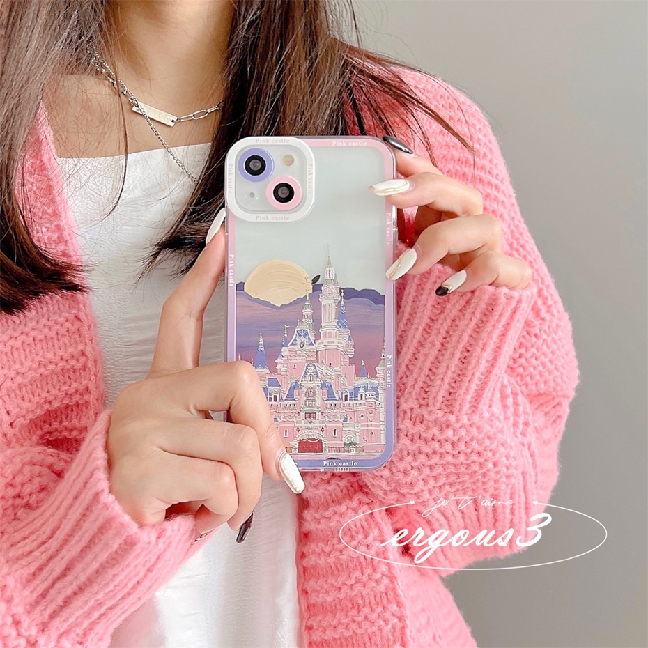 Ốp Điện Thoại In Hình Lâu Đài Nhiều Màu Sắc Cho iPhone 13 12 11 Pro Max SE2020 X XR Xs Max 7 8
