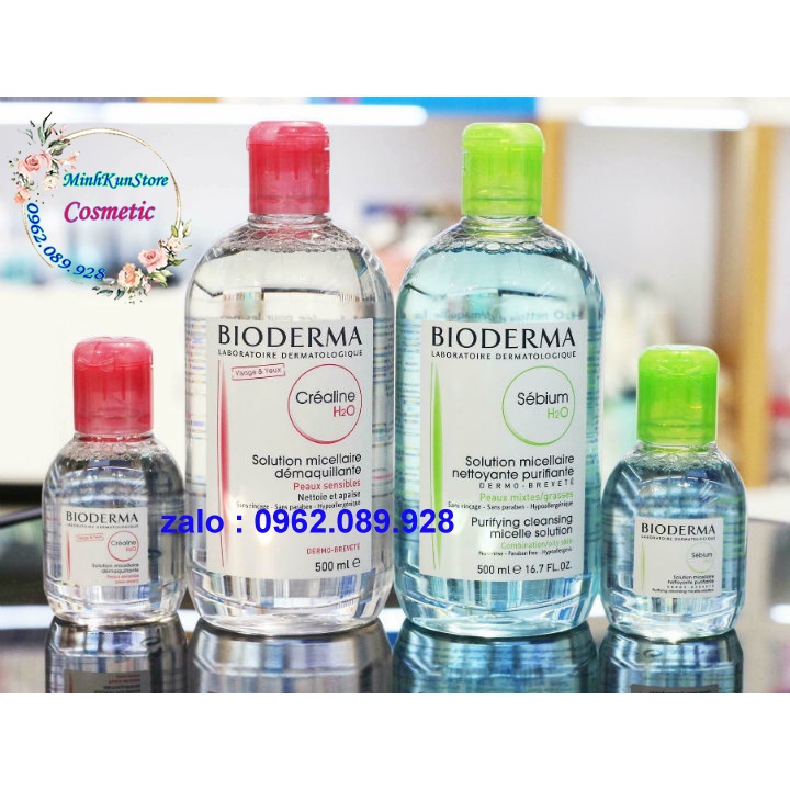 Nước tẩy trang bioderma 110ml và 500ml