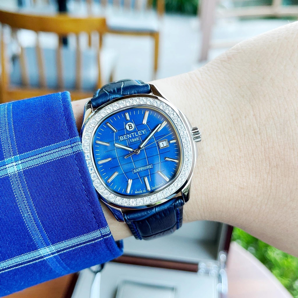 ĐỒNG HỒ ĐÔI BENTLEY BL1869 DÂY DA VÀNH ĐÁ CHÍNH HÃNG - GIÁ 1 CHIẾC