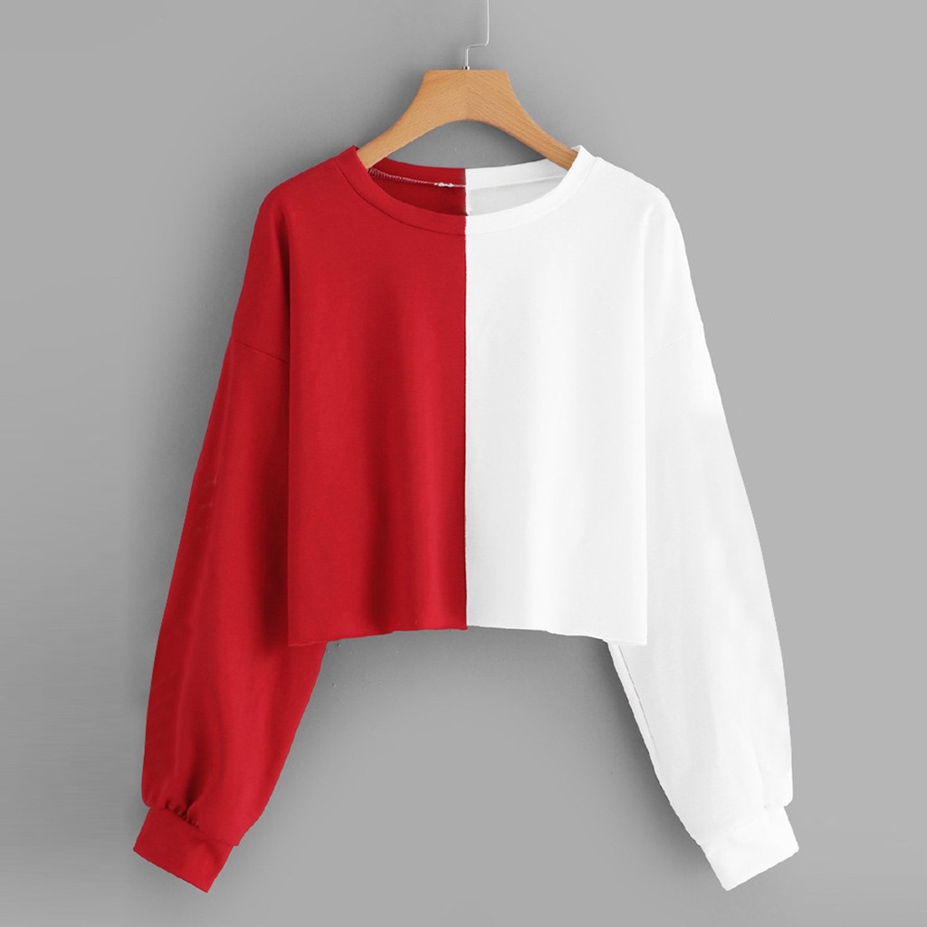 Áo Sweater tay dài dáng rộng phong cách Hàn Quốc cho nữ size S-XXL