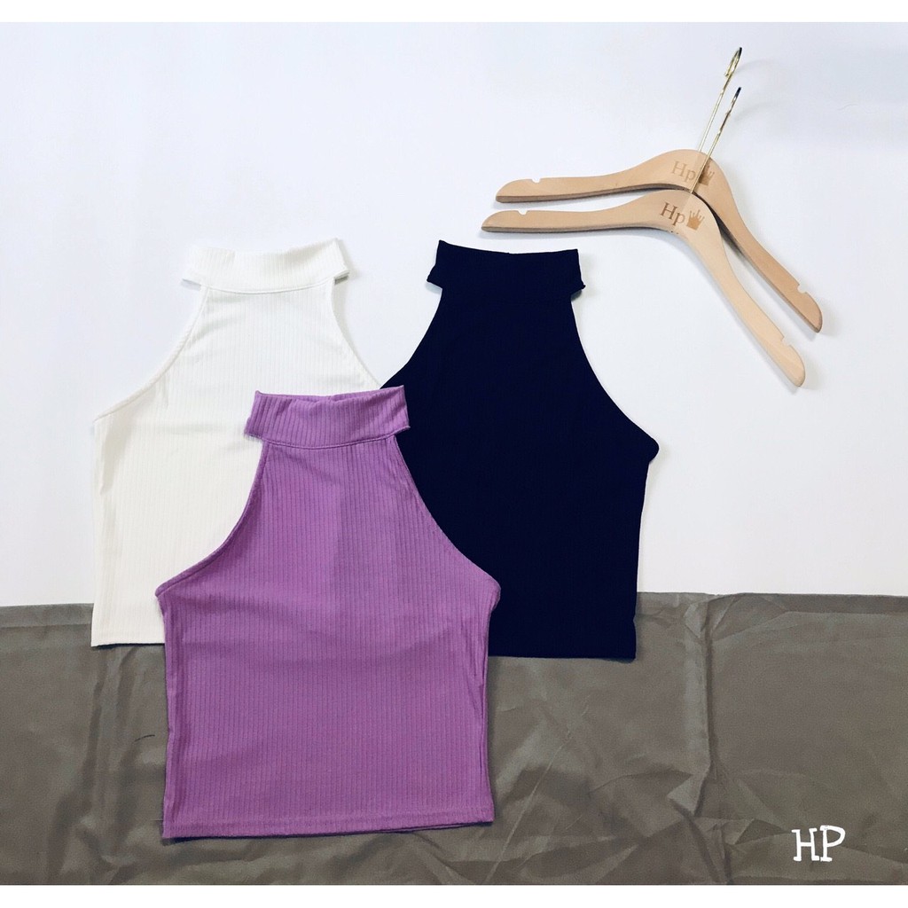 Áo yếm croptop thun tăm_Xưởng May Quang Anh