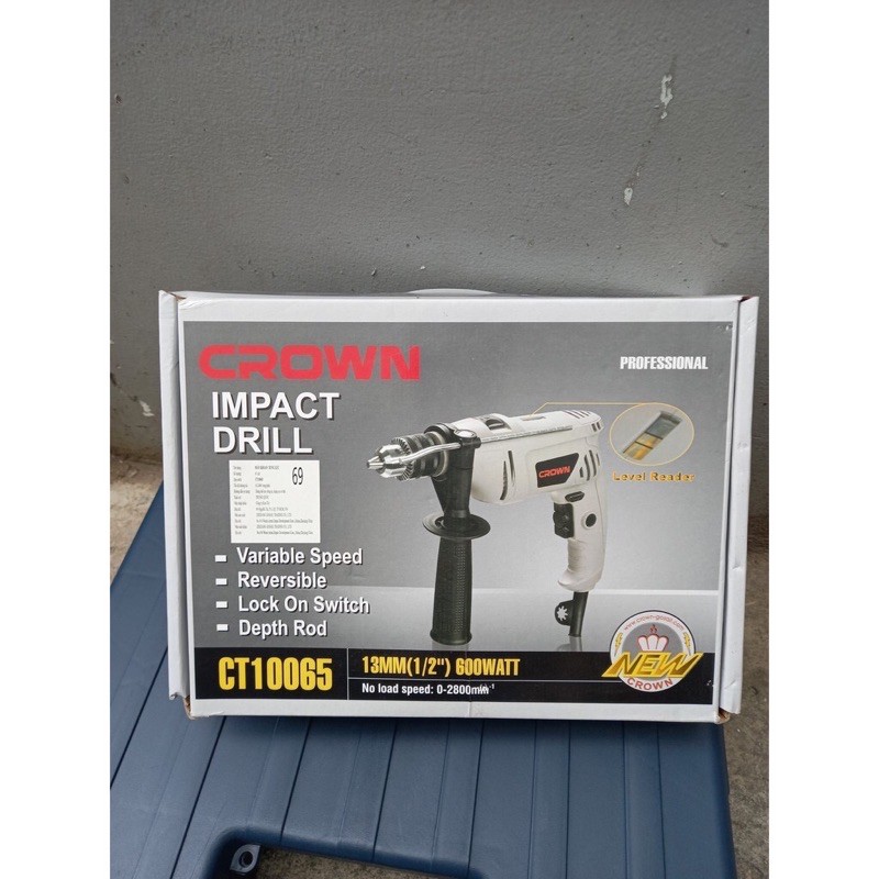 MÁY KHOAN 13 li - 600W mạnh mẽ (Hàng CROWN chính hãng)