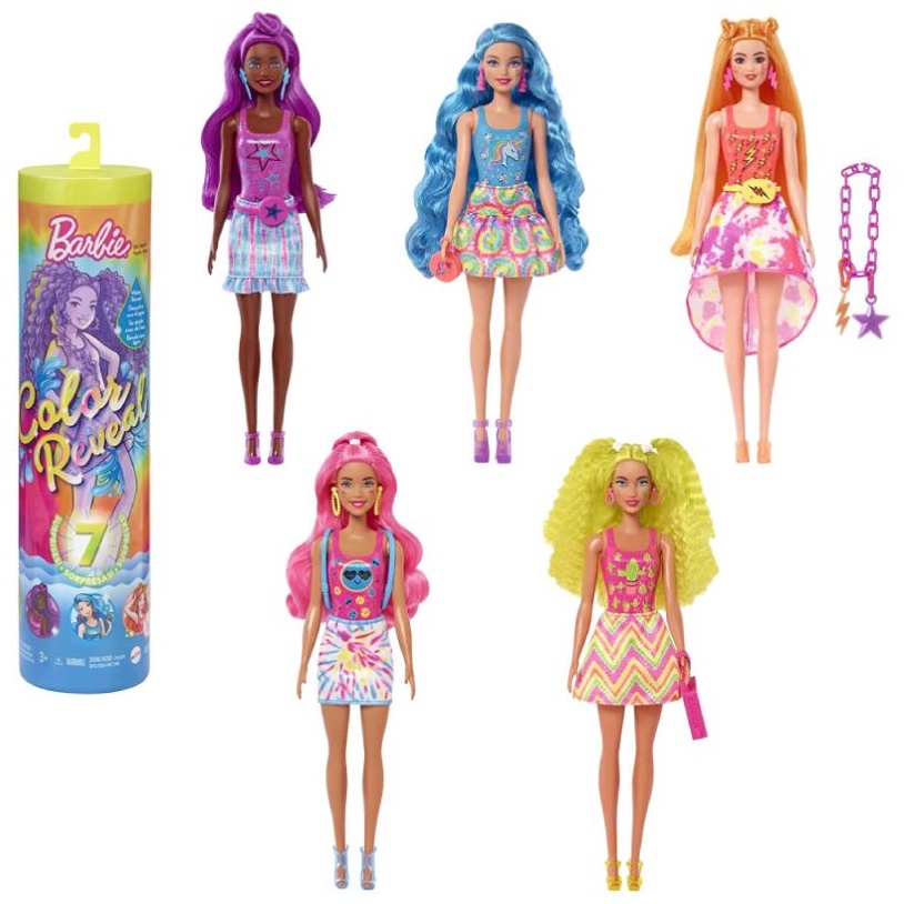 Búp bê Barbie & Chelsa đổi màu - Phiên bản sắc màu Neon