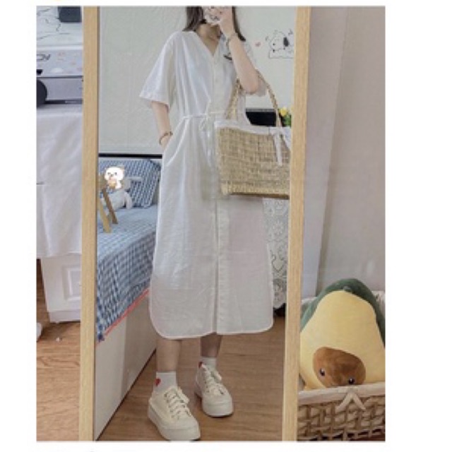 váy vải linen - ảnh thật shop chụp