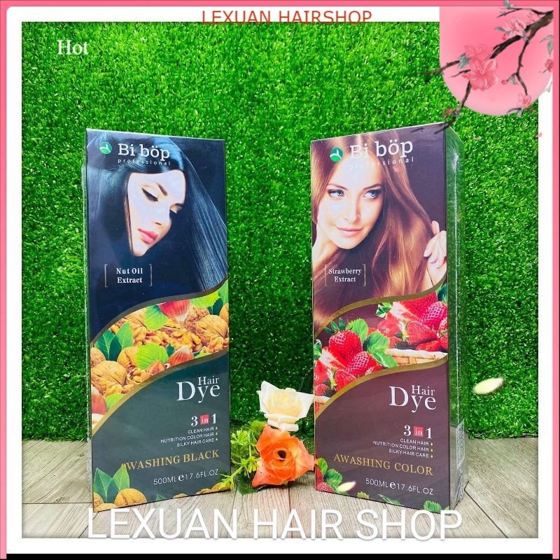 $CHÍNH HÃNG$ GỘI LÀ ĐEN (NÂU) PHỦ BẠC THẢO DƯỢC TỰ NHIÊN 500ML