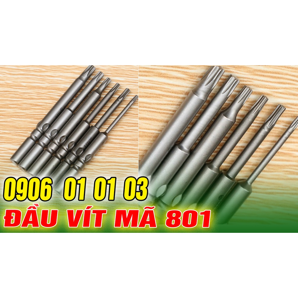 Đầu  tua vit điện mã 801 - t5 t6 t8