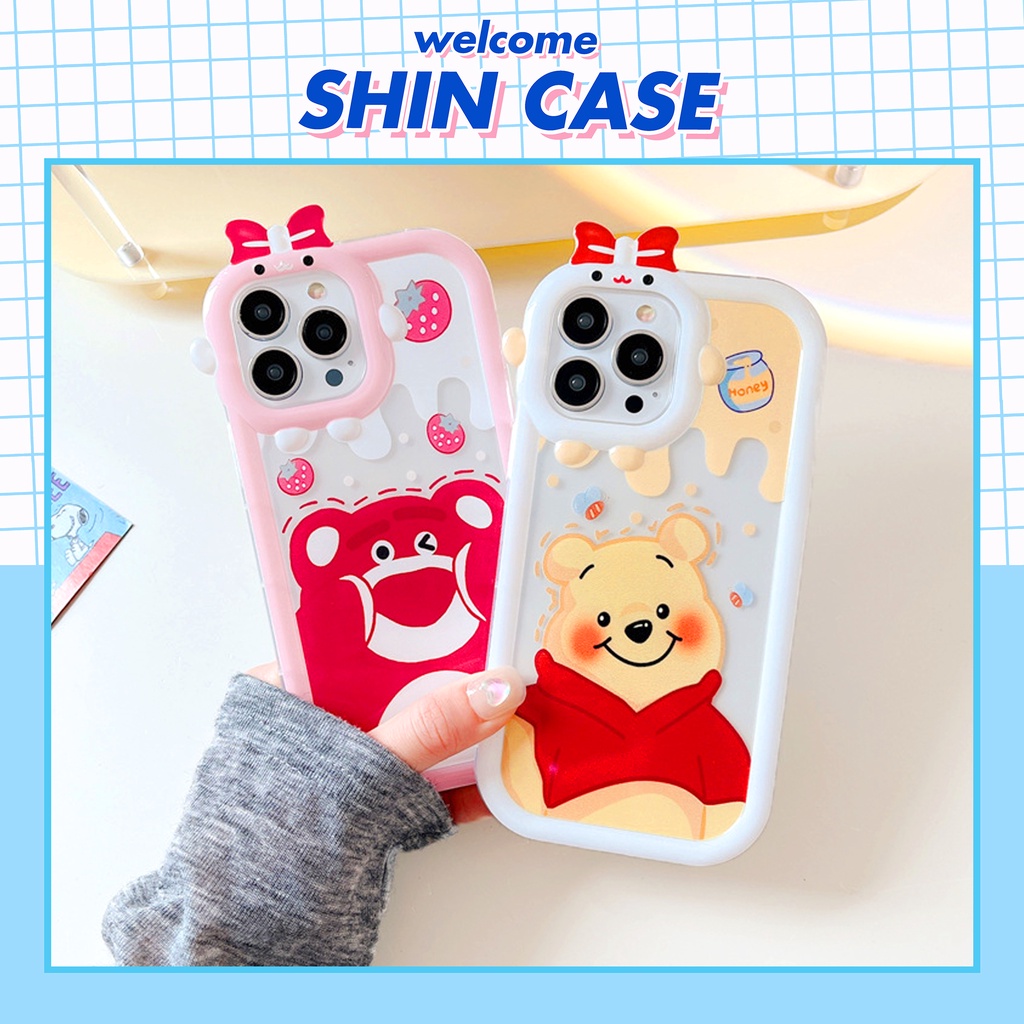 Ốp lưng iphone camera nơ gấu honey 6/6plus/6s/6splus/7/7plus/8/8plus/x/xs/11/12/13/14/pro/max/promax/plus/shin/case