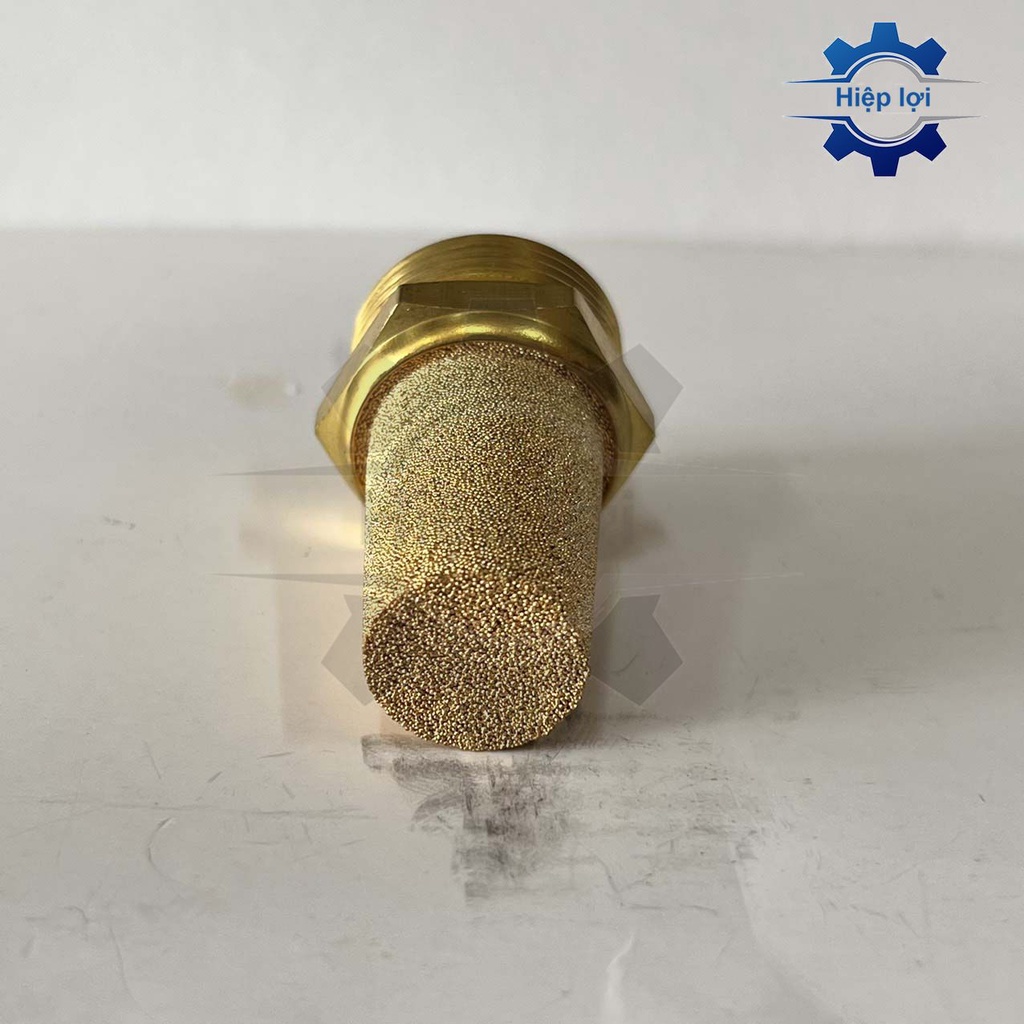Giảm thanh khí nén bằng đồng - đầu giảm âm khí nén chống ồn chống bụi bẩn vào van điện từ khí nén