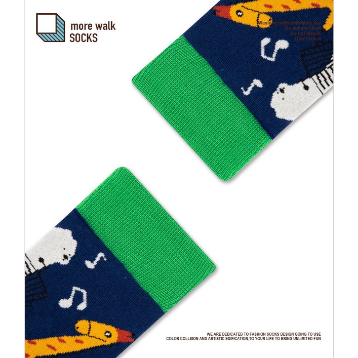 WAFNHA D468 Vớ Cotton Nguyên Chất In Hoạt Hình  Thời Trang Cho Nam Và Nữ