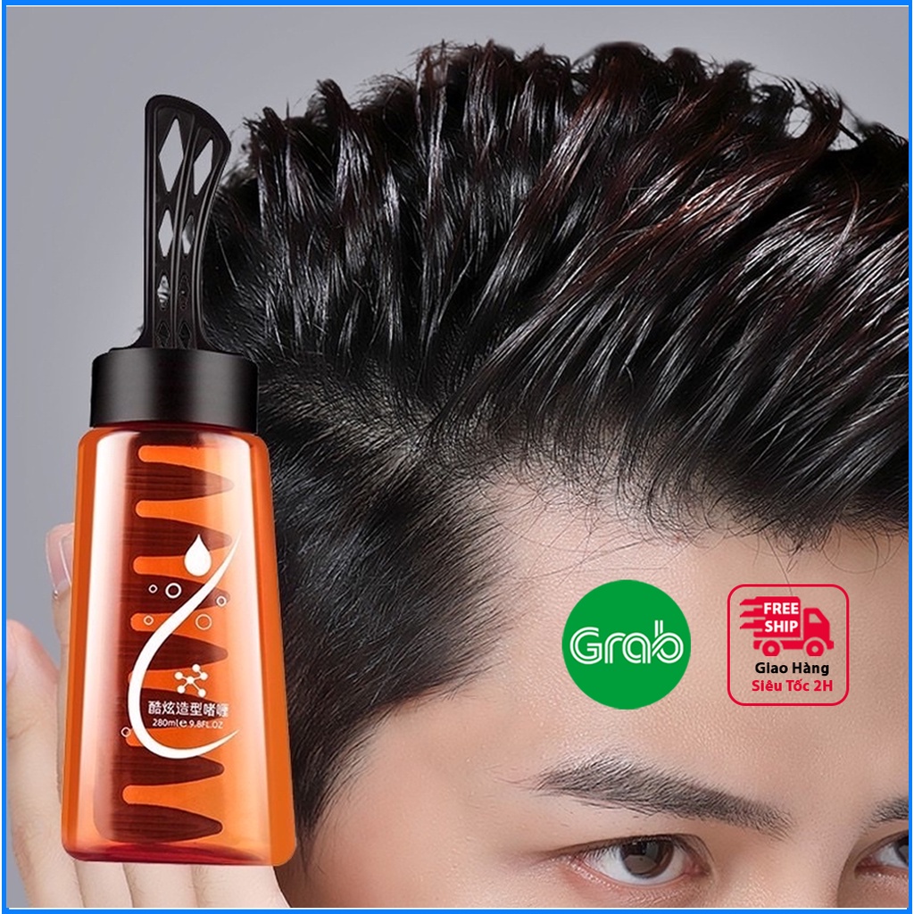 Gel vuốt tóc kèm lược 260ml,tạo nếp ,giữ nếp 24 giờ,keo vuốt tóc mái có lược tạo kiểu