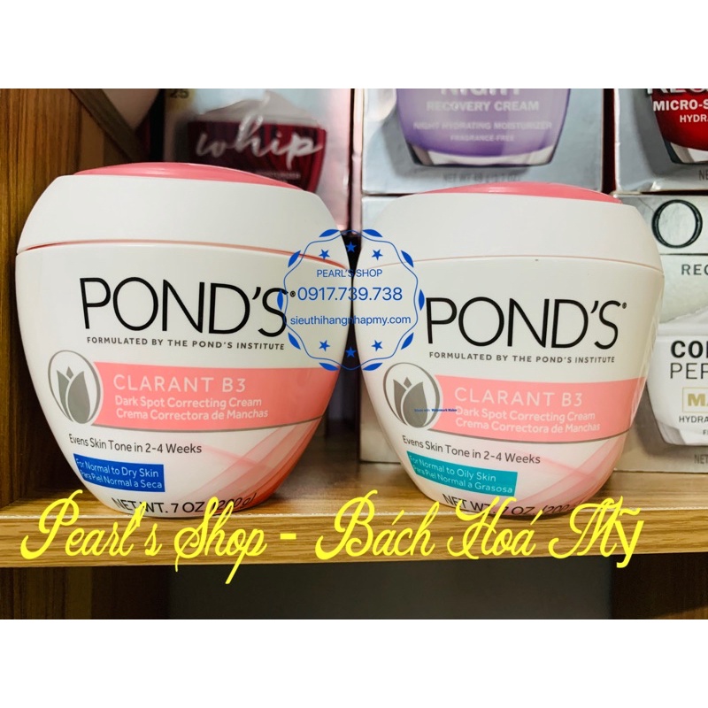 Kem dưỡng trắng da PONDS Clarant  B3 Dark Spot 200gr.