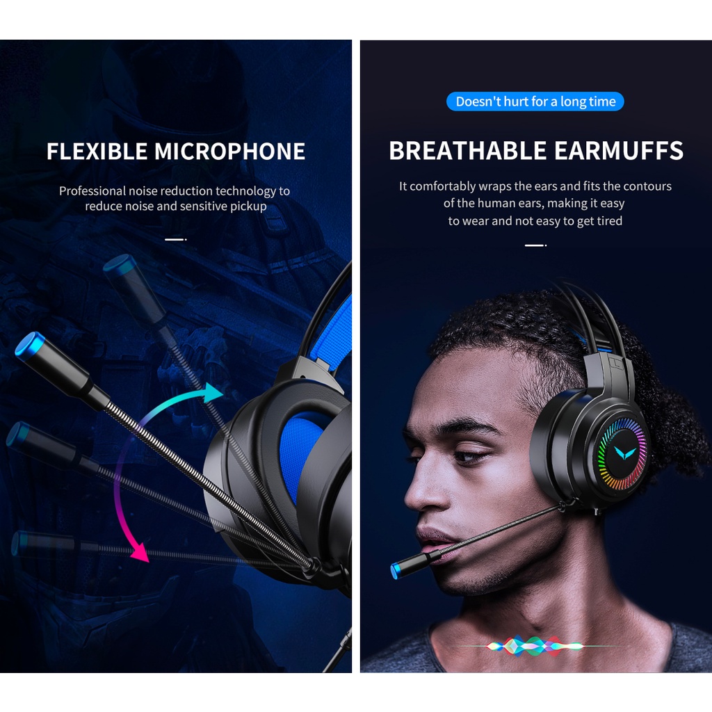 [Đen-Hồng] Tai Nghe Gaming G58 Giả Lập 7.1 Nhiều Màu Màn Loa Cực Lớn 50mm