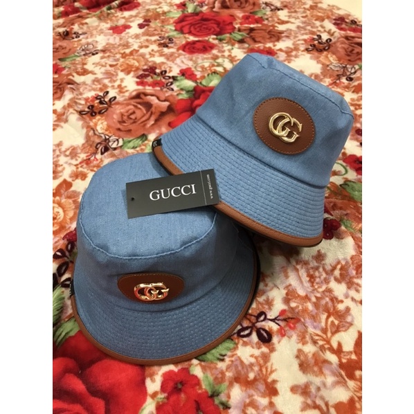 Nón BUCKET NAM/NỮ_Nón tai bèo jean viền da mạc da