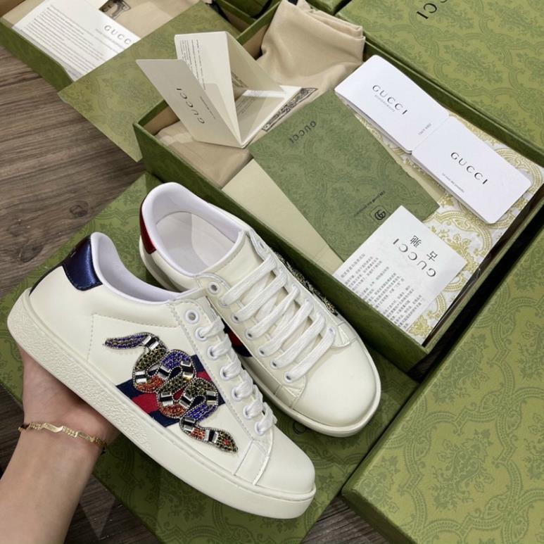 (Hàng trung 11 XỊN) 🎁Giày thể thao Gucci rắn đính đá cao cấp nam nữ