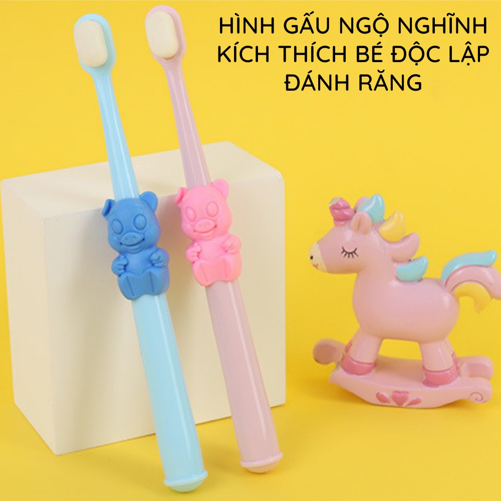 Set 3 Bàn chải đánh răng lông tơ siêu mềm cho bé