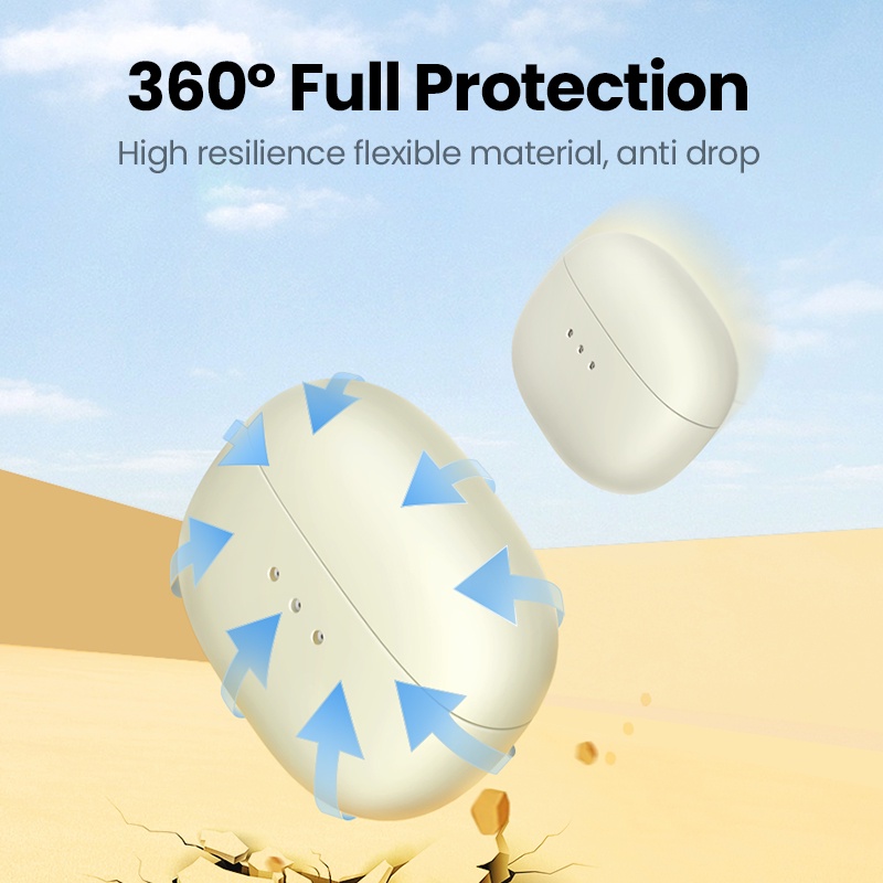 Vỏ bảo vệ hộp sạc tai nghe Bluetooth UGREEN T3 bằng silicon mềm chống rơi