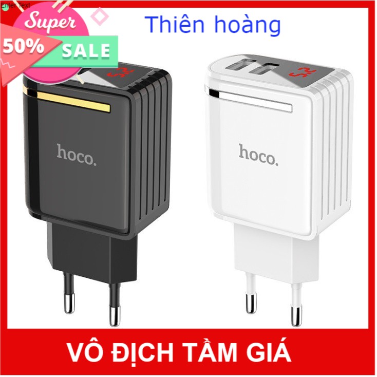 Củ sạc HOCO chính hãng ,củ hỗ trợ sạc nhanh 2,4A hiển thị thông số led  C39 phụ kiện điện thoại thiên hoàng .