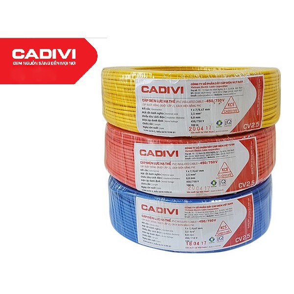 Dây điện đôi mềm Cadivi 2 x 0.5mm, 0.75mm, 1.5mm