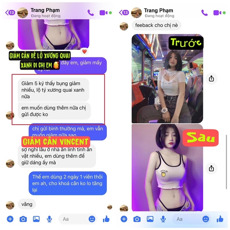 Giảm cân VINCENT liệu trình 30 ngày tặng ngay 20 viên detox mỡ bụng hỗ trợ giảm từ 3-7kg an toàn- hiệu quả