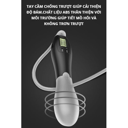 Dây Nhảy Lõi Thép Có Bộ Đếm Số Điện Tử Không Dây Hỗ Trợ Luyện Tập Giảm Cân - Bảo hành 6 tháng - gomhang.vn
