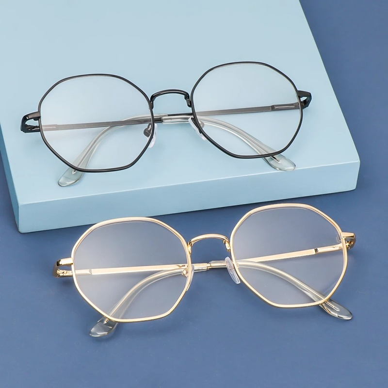 Mắt kính gọng kim loạI chống tia uv phong cách vintage sành điệu