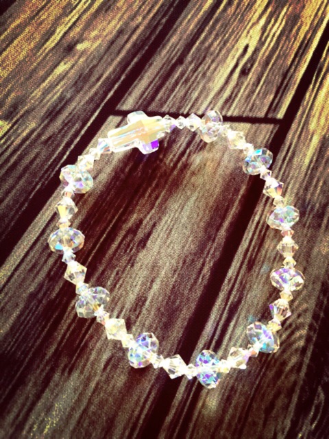 Vòng Tay Pha Lê Áo Chuỗi 10 Kinh Hạt Bánh Cam 8ly