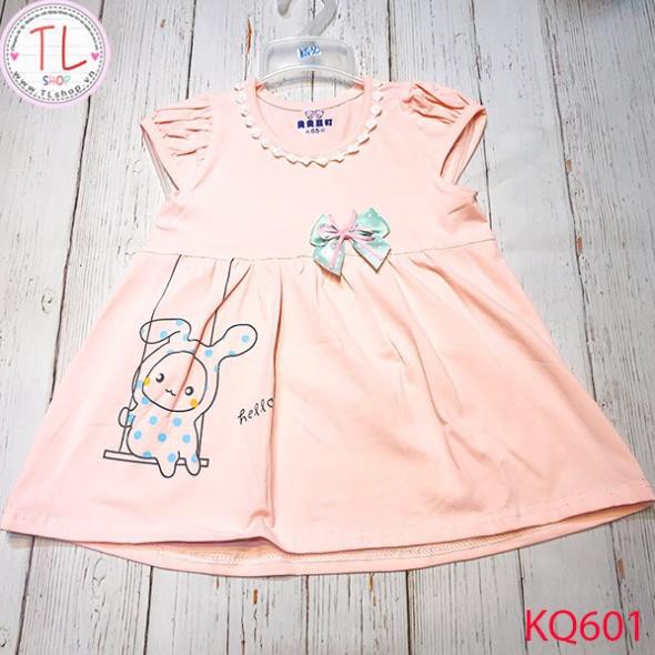 Thời trang trẻ em - Đầm babydoll đính nơ xinh xắn - Quần áo bé trai - Bộ bé trai - Quần áo bé gái - Bộ bé gái