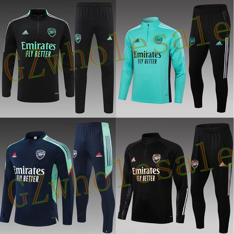 Áo Khoác Bóng Đá Tay Dài Có Khóa Kéo 2021/22 Arsenal A+++
